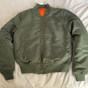 ESNTLS Green Bomber Jacket